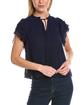 1.STATE Flutter Sleeve V-Neck Top