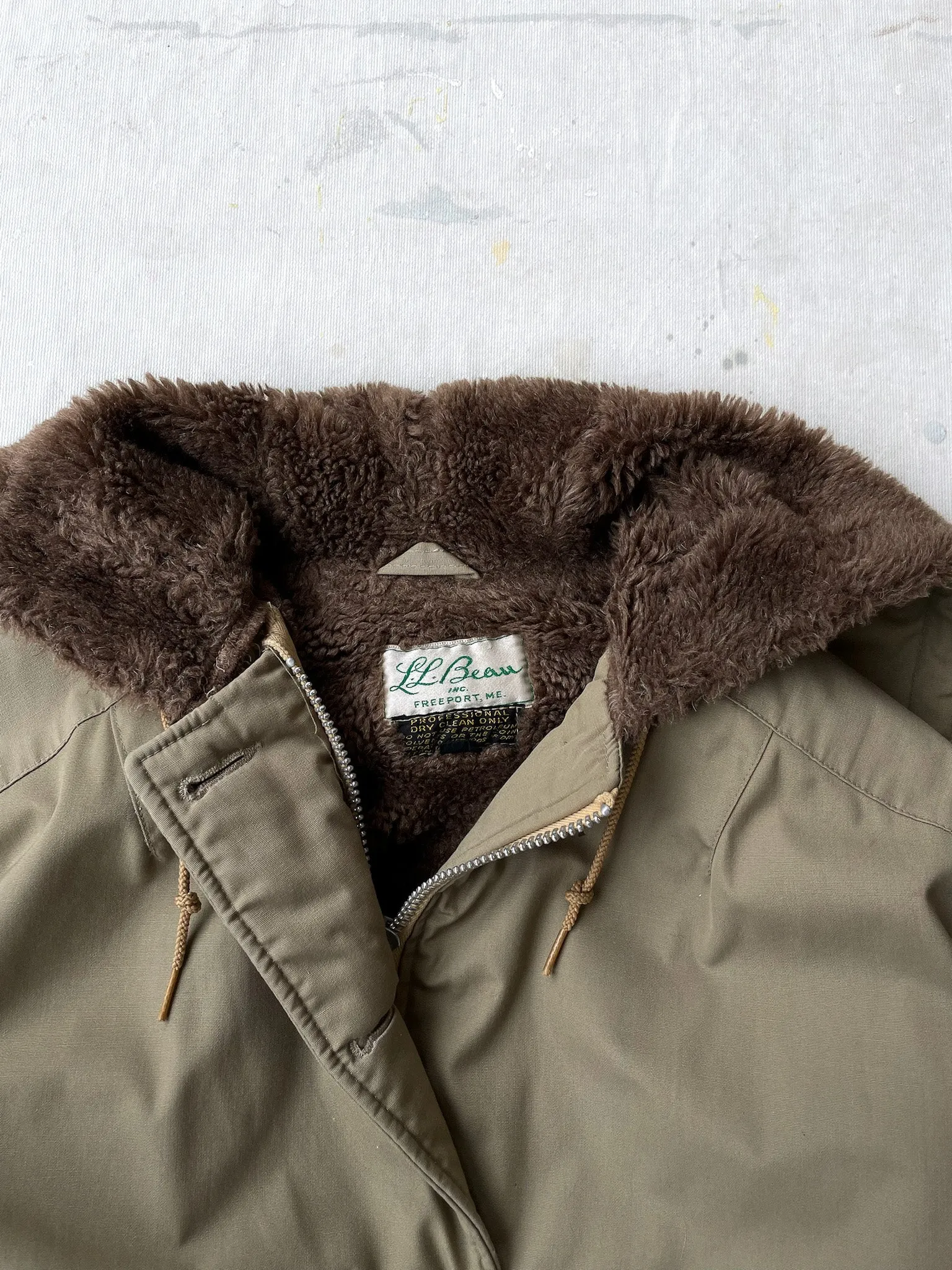 70's L.L.Bean Fur Lined Split Hood Parka—[XS/S]