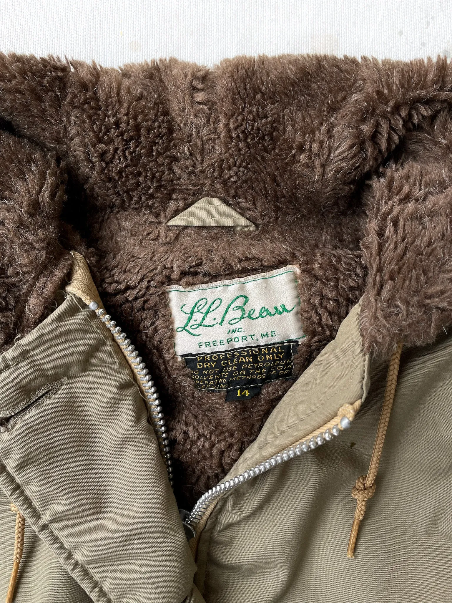 70's L.L.Bean Fur Lined Split Hood Parka—[XS/S]