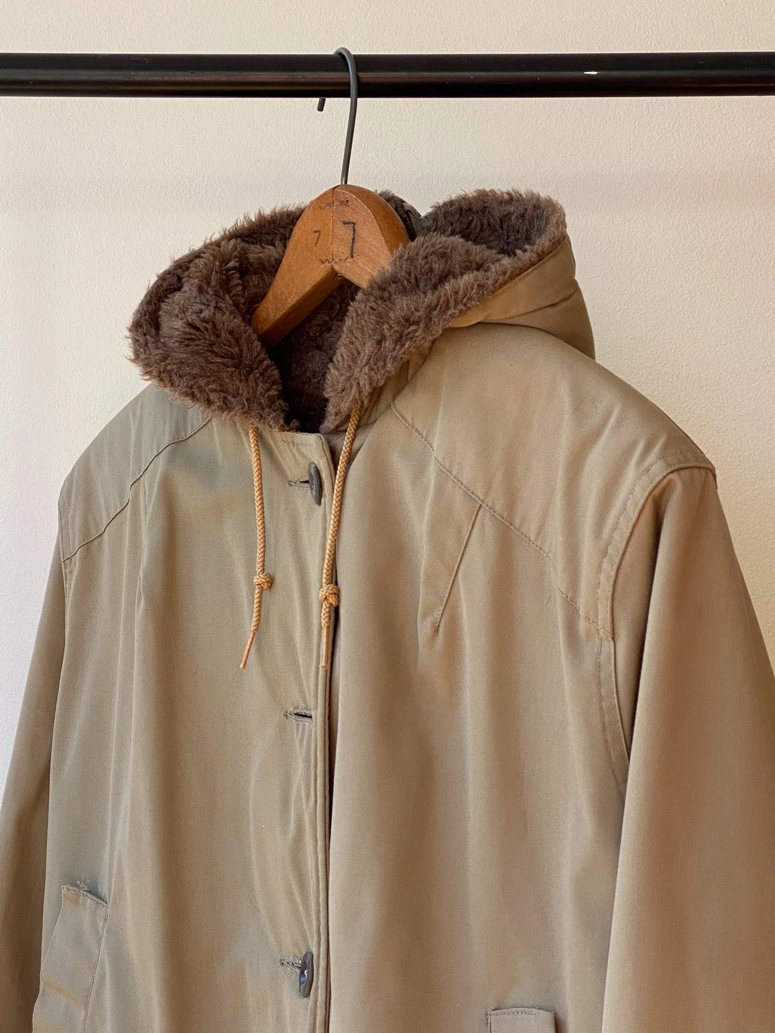 70's L.L.Bean Fur Lined Split Hood Parka—[XS/S]