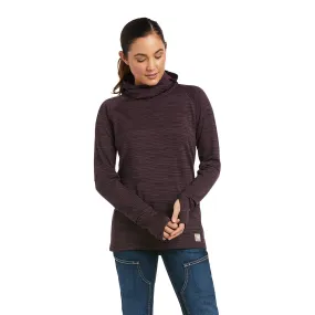 Ariat Ladies Rebar Gridwork Plum Balaclava Baselayer Top 10037677