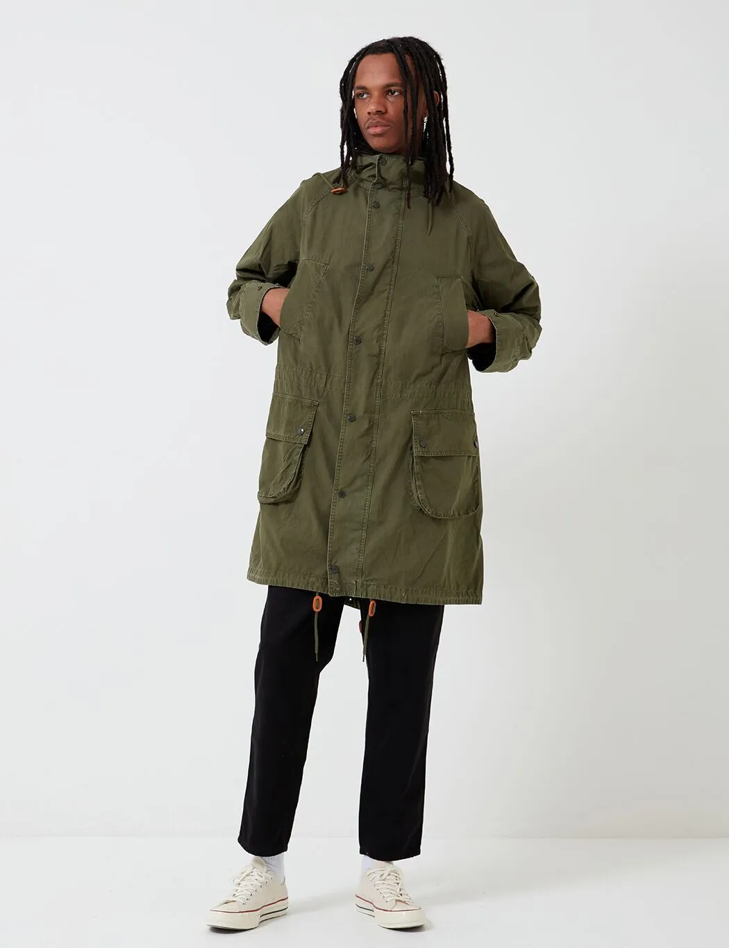 Barbour x Engineered Garments Washed Highland Parka - Olive