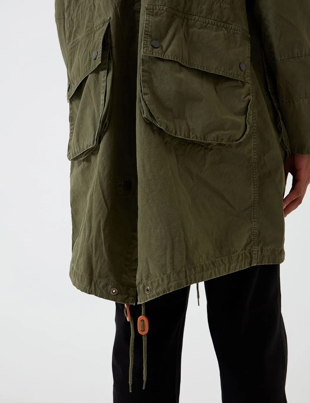 Barbour x Engineered Garments Washed Highland Parka - Olive