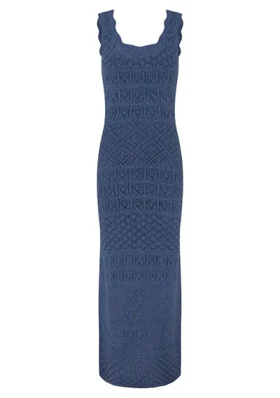 BRUNA POINTELLE MIDI DRESS | Harbour Blue