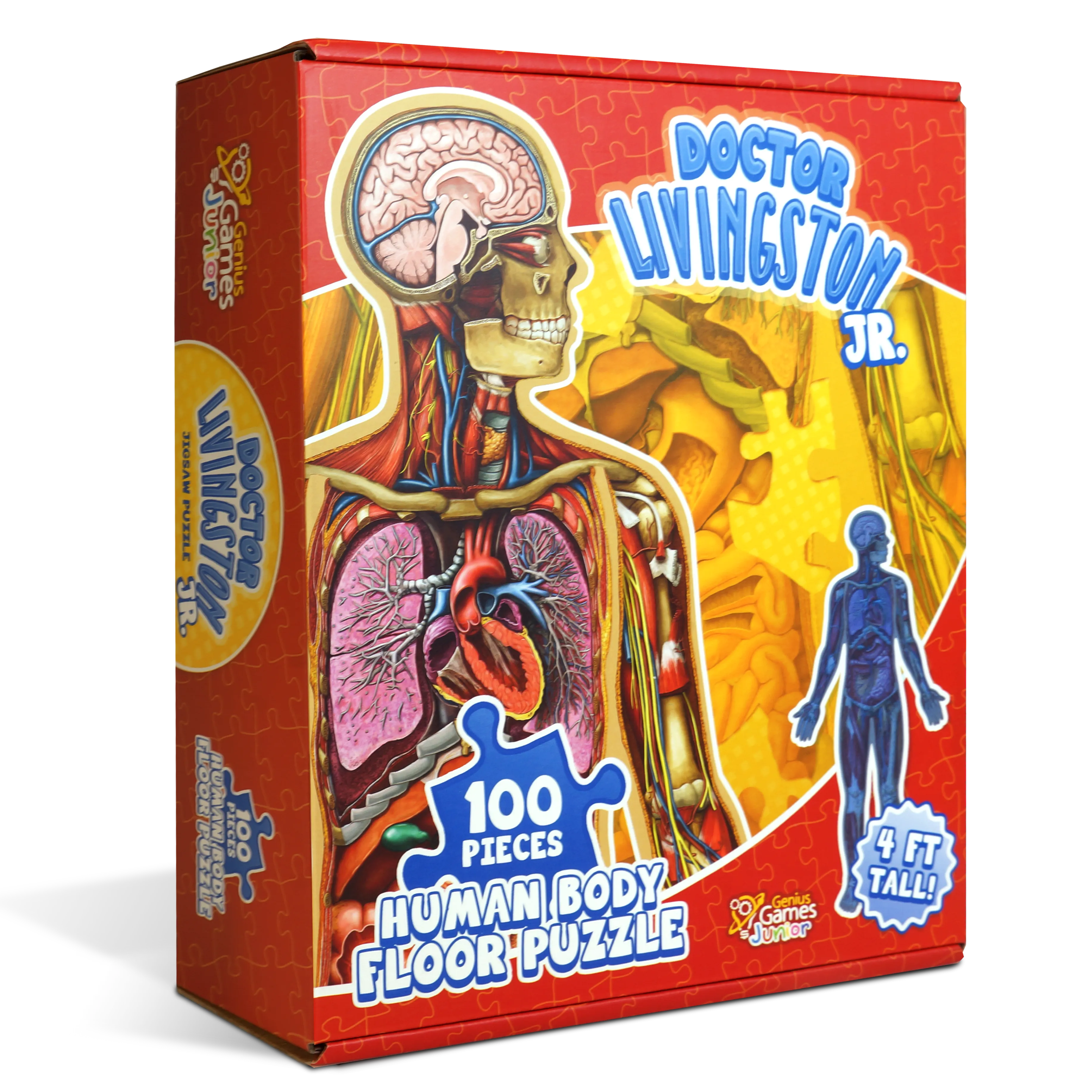 Bundle - Kid's Anatomy Puzzles - Brain, Heart, and Full-Body Floor Puzzles | Great Science Gift Ideas for Kids