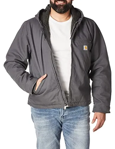 Carhartt 104392 Men's Relaxed Fit Washed Duck Sherpa-Lined Jacket