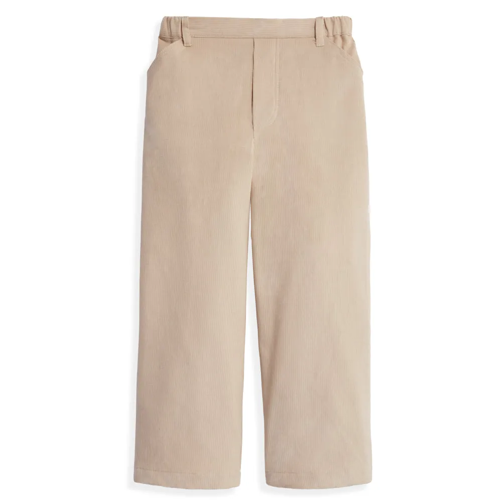 Corduroy Faux Zip Pant -- Oyster Cord