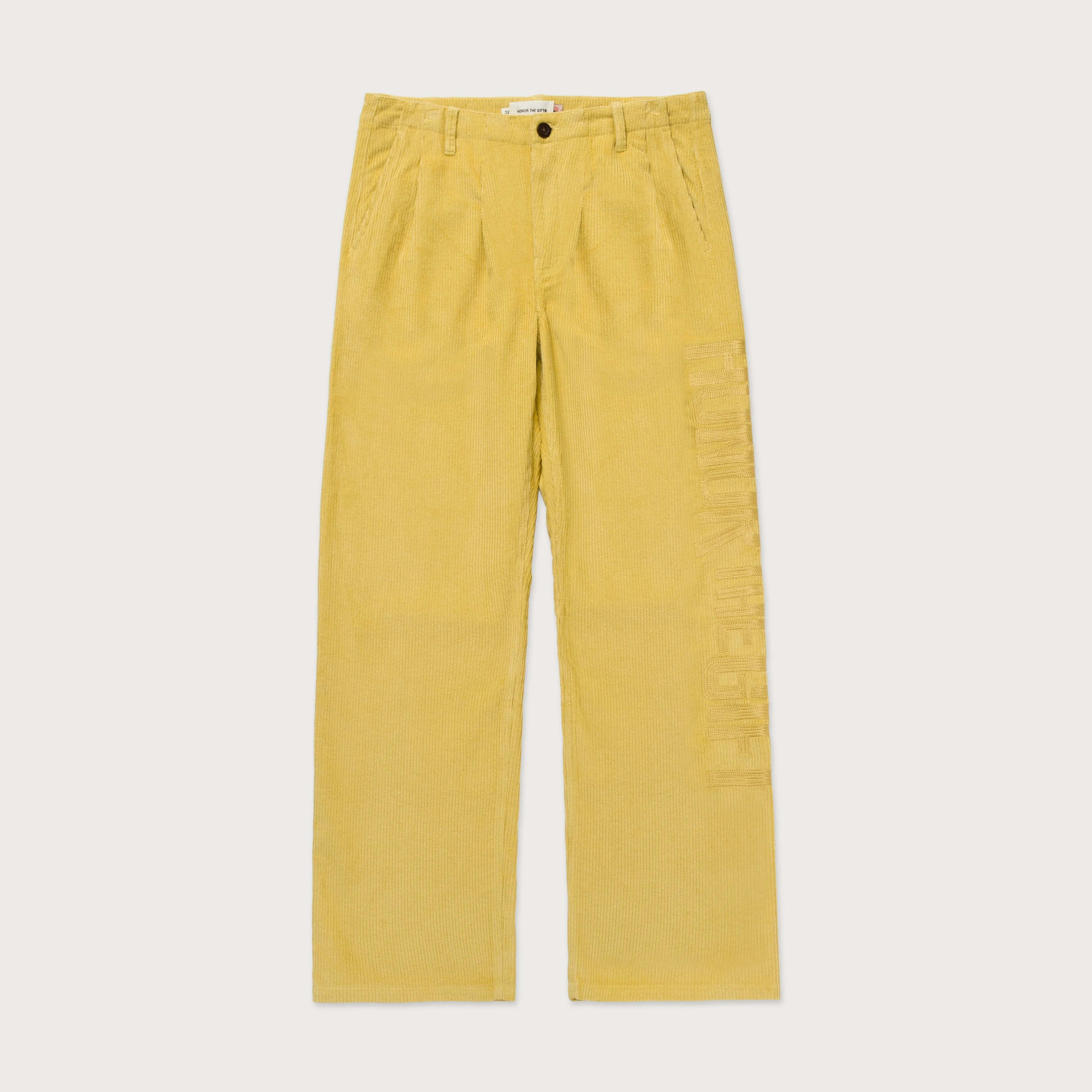 Corduroy Trouser Pant - Yellow