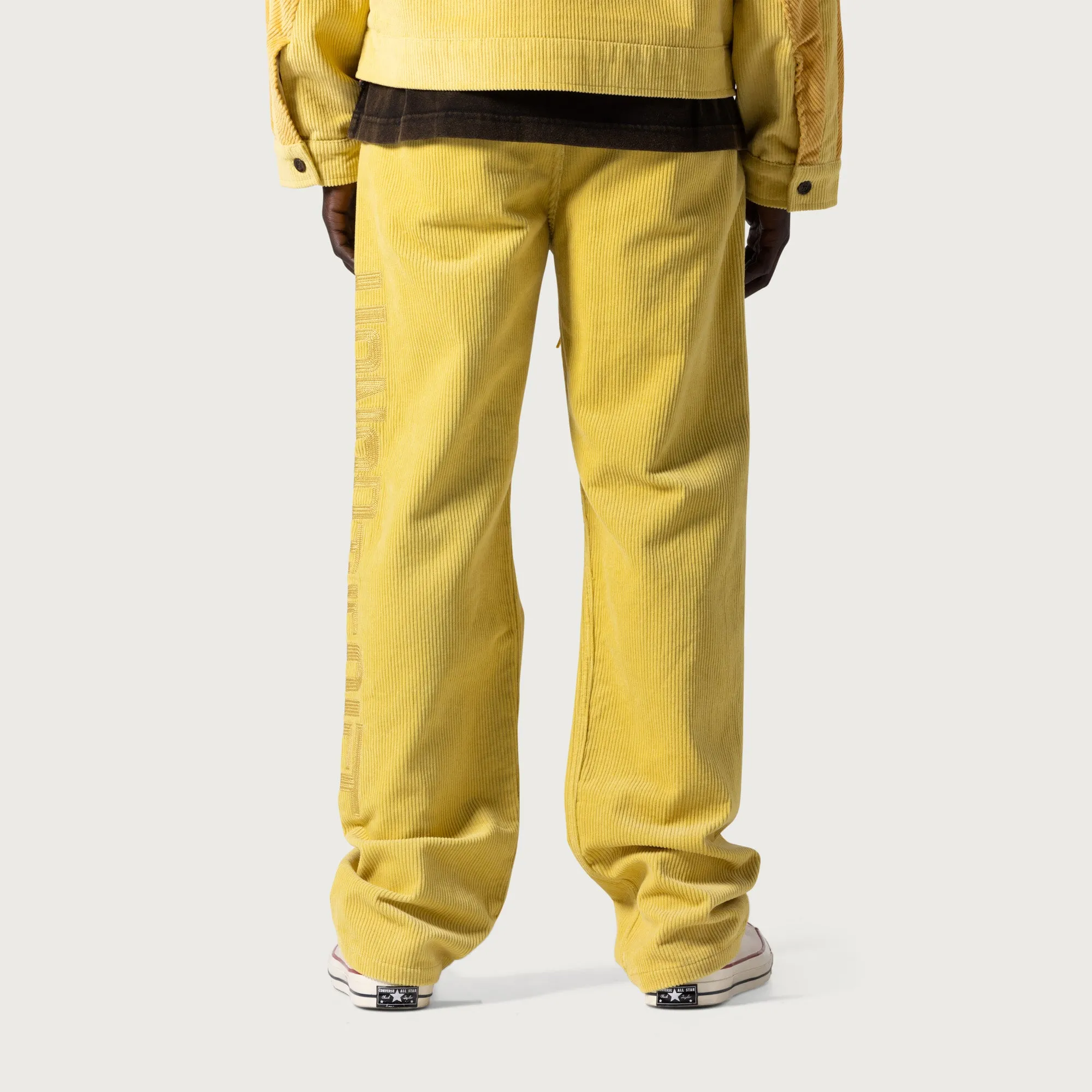 Corduroy Trouser Pant - Yellow