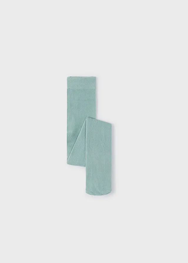 Cotton Blend Tights, Jade, Toddler/Big Kid