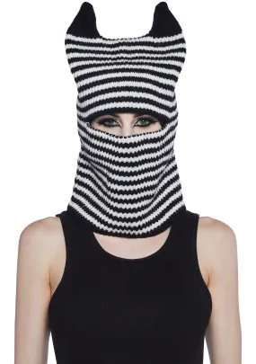 Devious Deeds Striped Balaclava