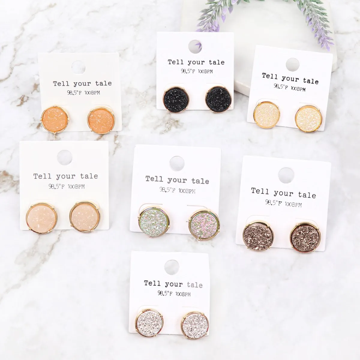 Fdruzy Round Post Earrings