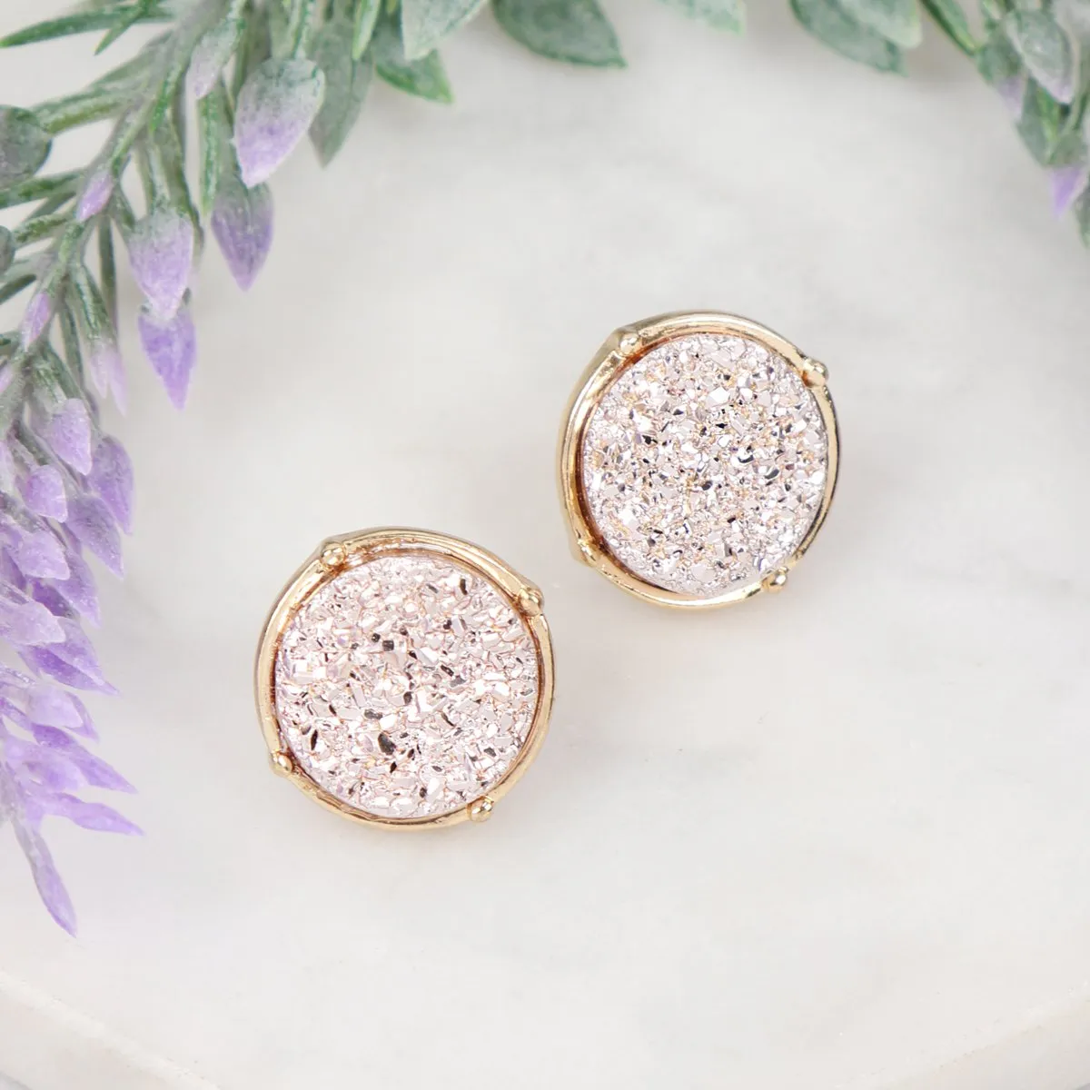 Fdruzy Round Post Earrings