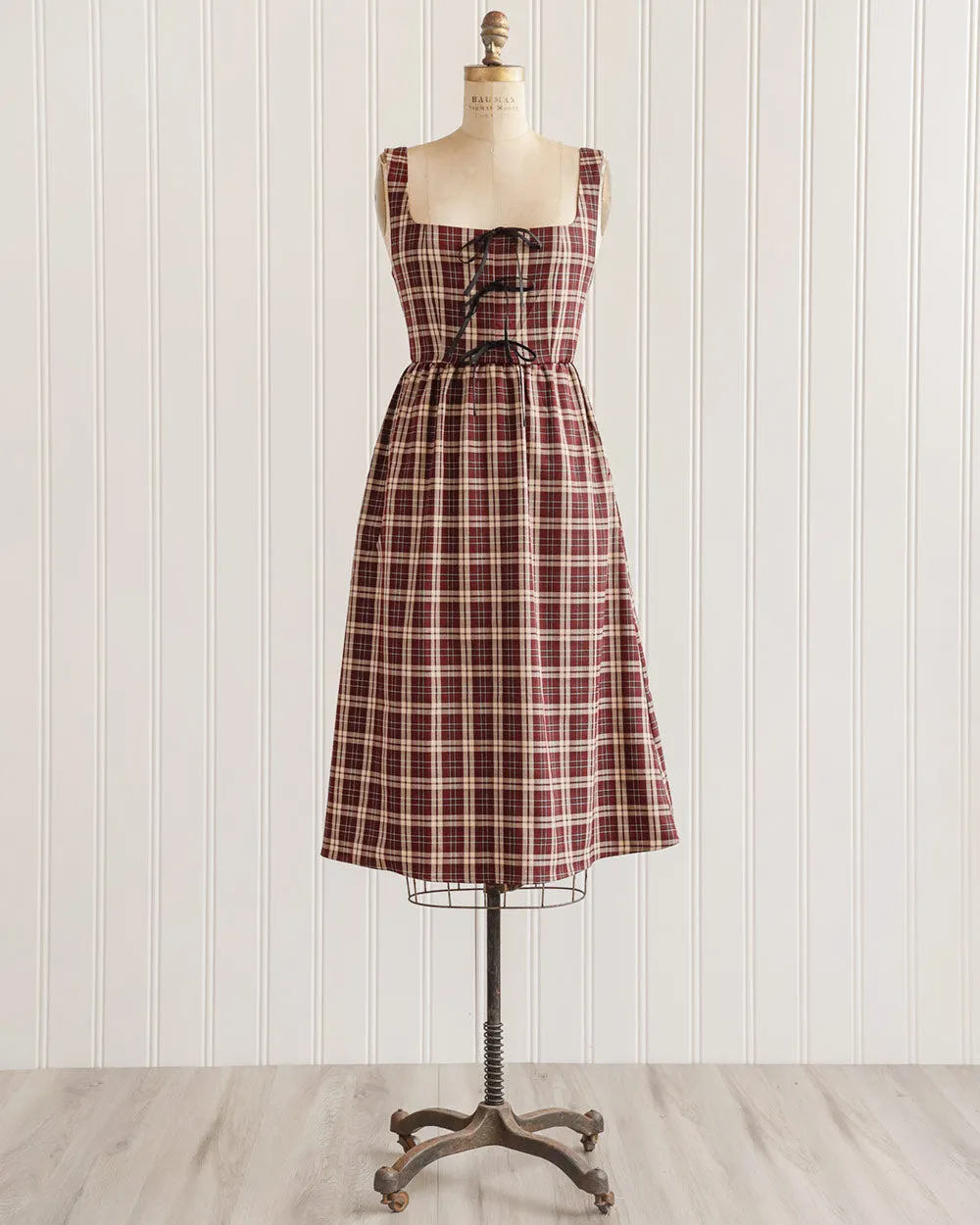 Festive Gathering Plaid Dress