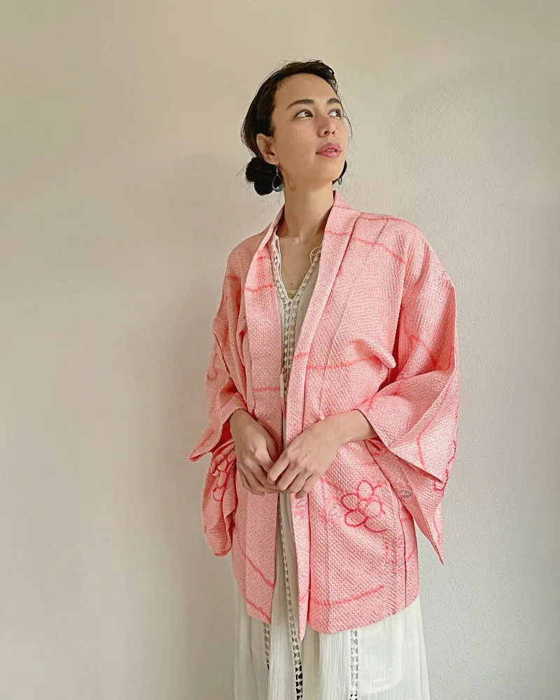 Flower Power Shibori Kimono Jacket