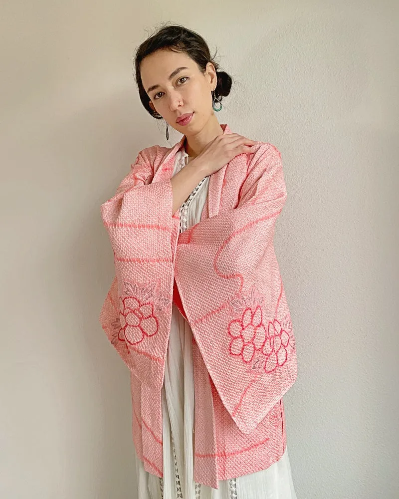 Flower Power Shibori Kimono Jacket