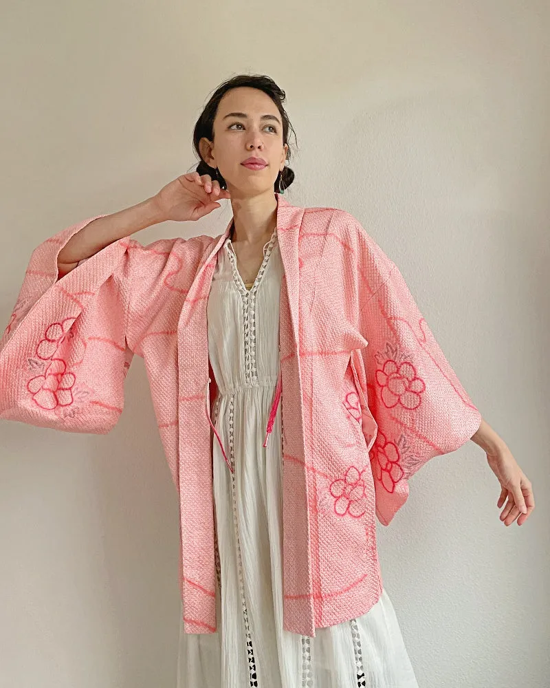 Flower Power Shibori Kimono Jacket