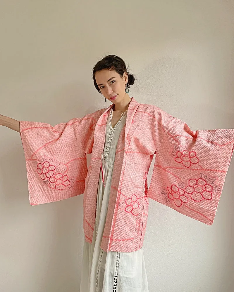 Flower Power Shibori Kimono Jacket