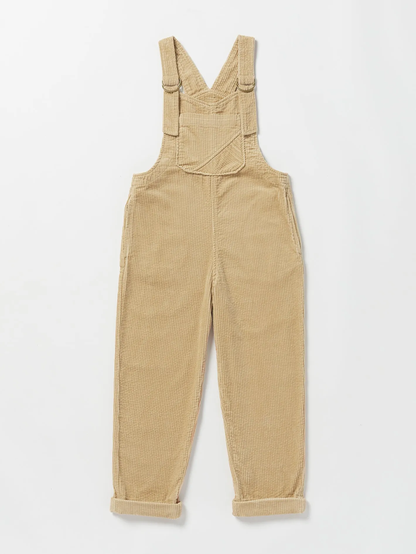 Girls Stone Street Corduroy Overalls - Khaki