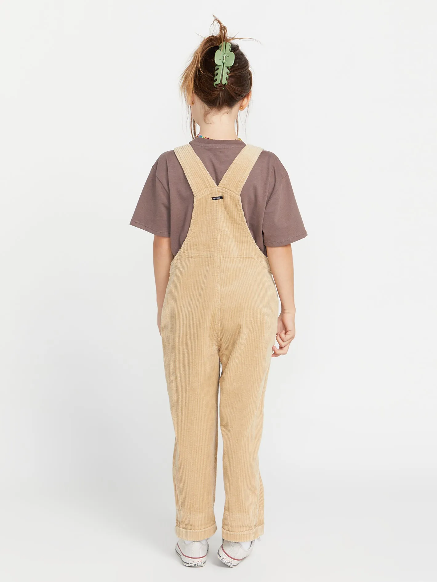 Girls Stone Street Corduroy Overalls - Khaki