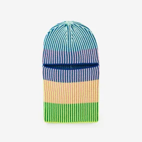 Hi-Low Stripe Knit Balaclava