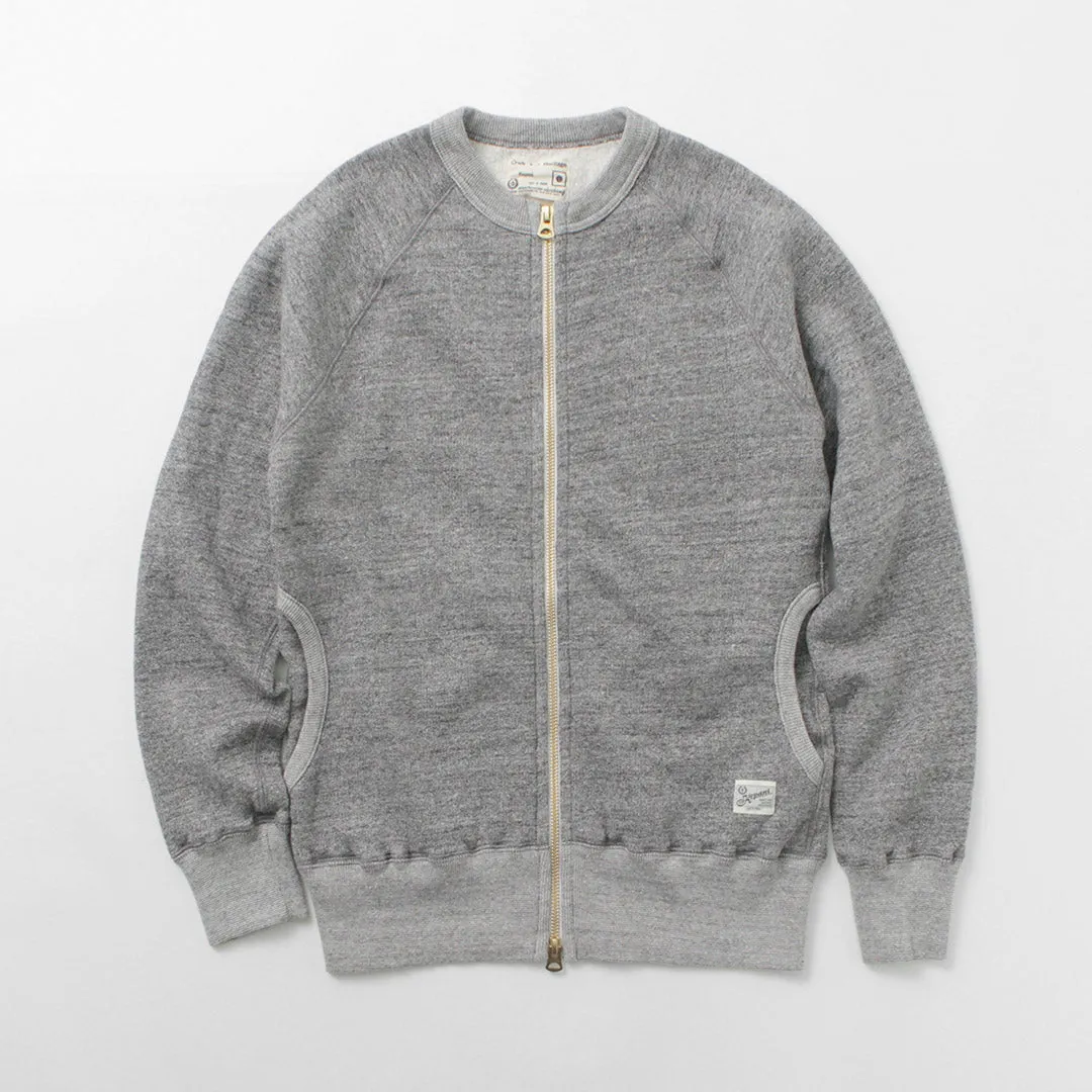 KEPANI / Crew Neck Full Zip Sweat Jacket