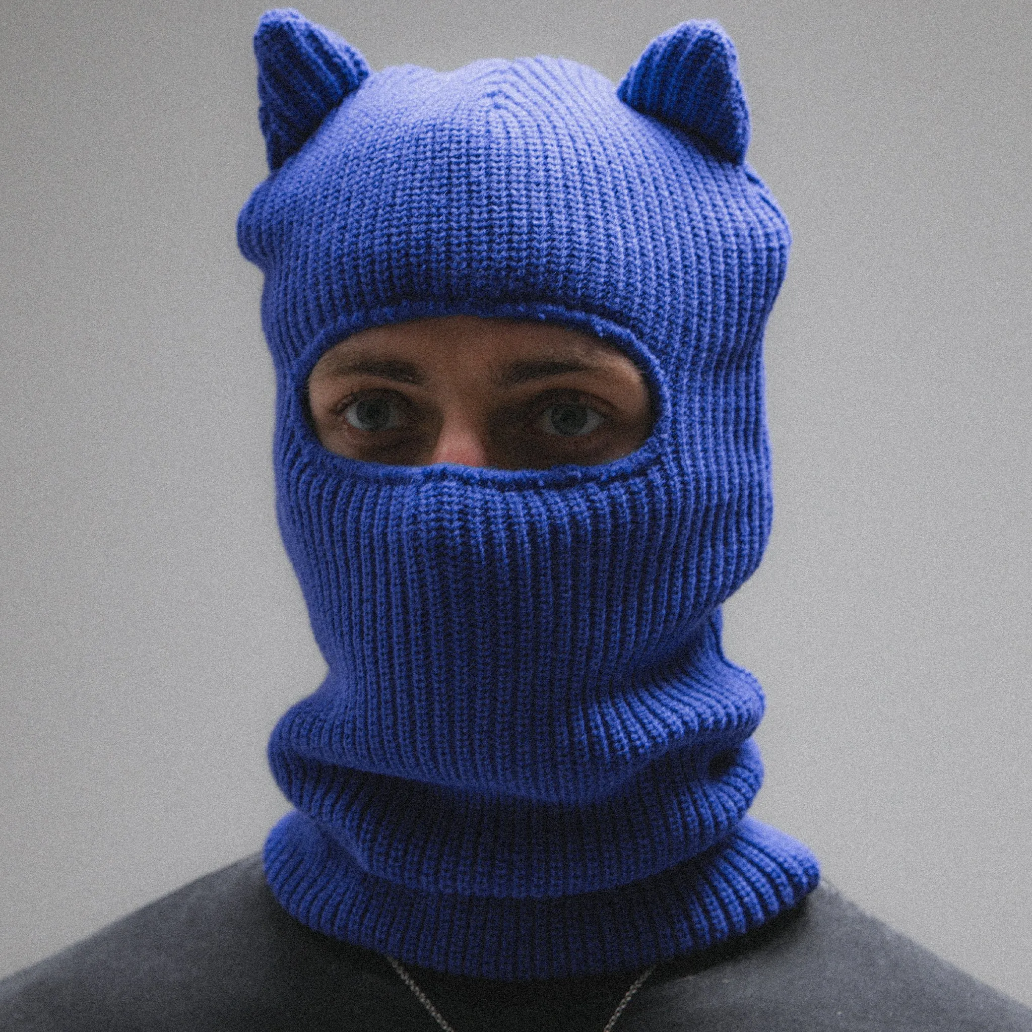 Kitty Ears Ski Mask (Royal Blue)