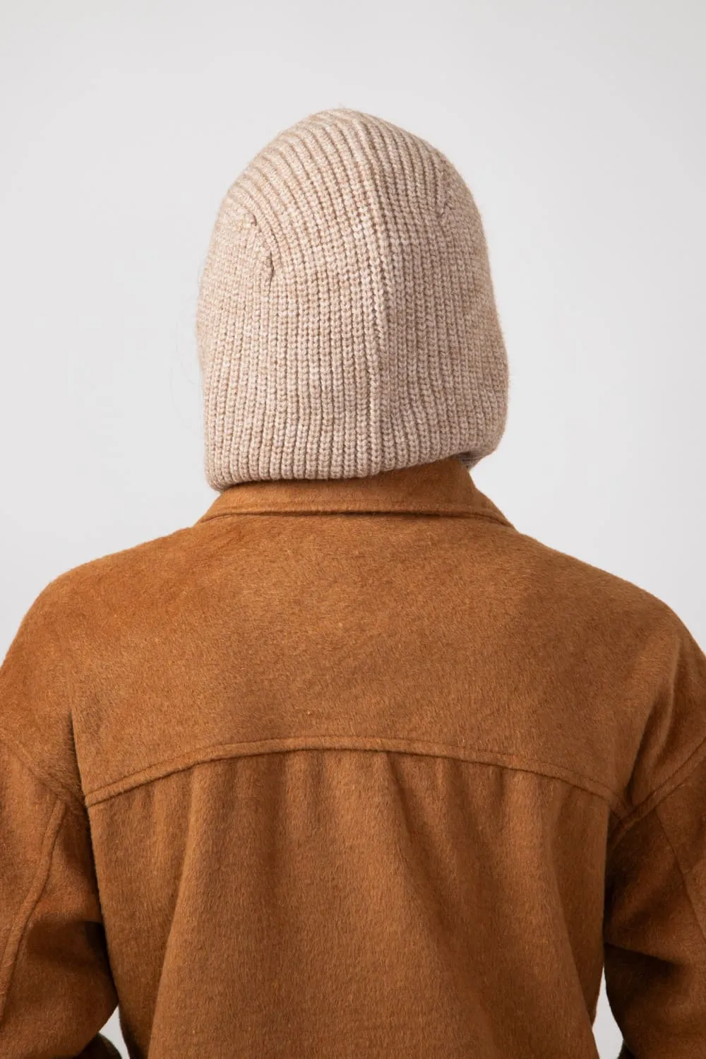 Knit Sweater Balaclava in Camel | YCN220146-CAMEL