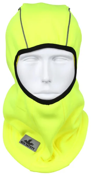 MCR Safety Lime Balaclava, Poly Flce, Enhanced Vis