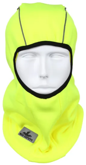 MCR Safety Lime Balaclava, Poly Flce, Enhanced Vis