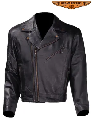 Mens Racer Style Motorcycle Jacket