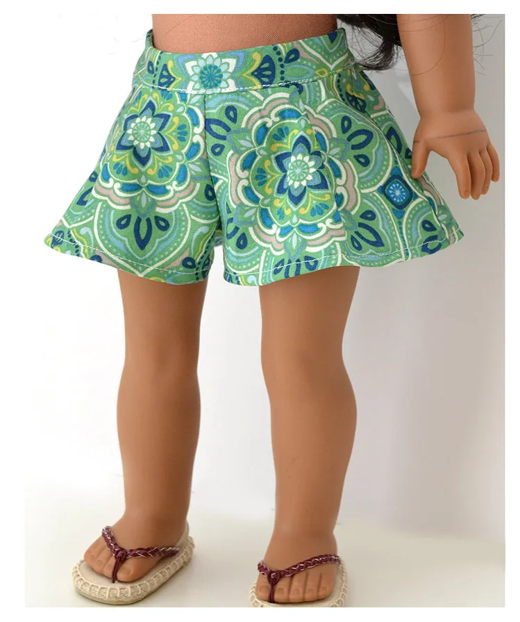 Oahu Culottes 18" Doll Clothes Pattern