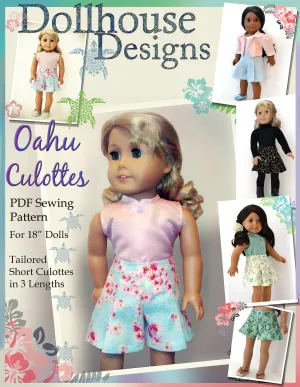 Oahu Culottes 18" Doll Clothes Pattern