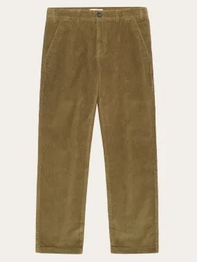 Organic Cotton Chuck Corduroy Pants GOTS - Dark Olive