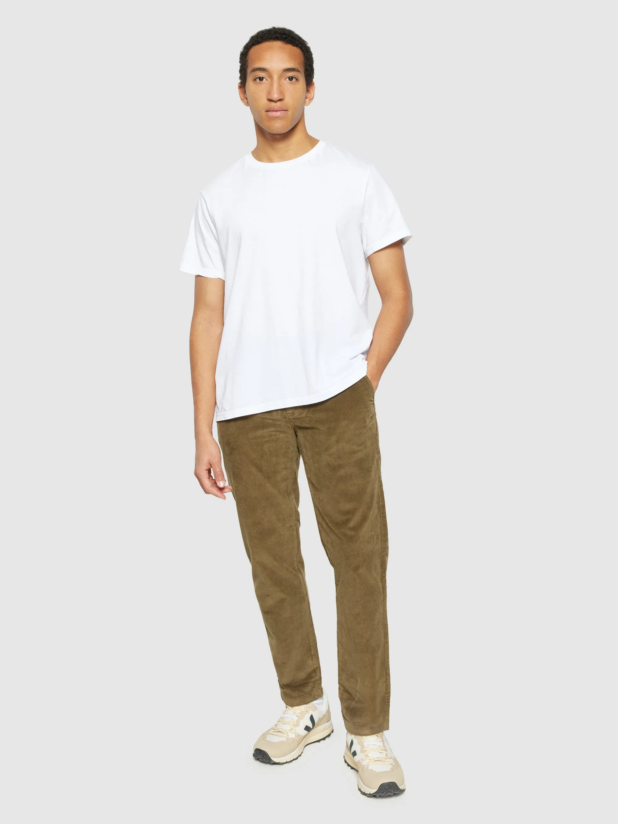 Organic Cotton Chuck Corduroy Pants GOTS - Dark Olive