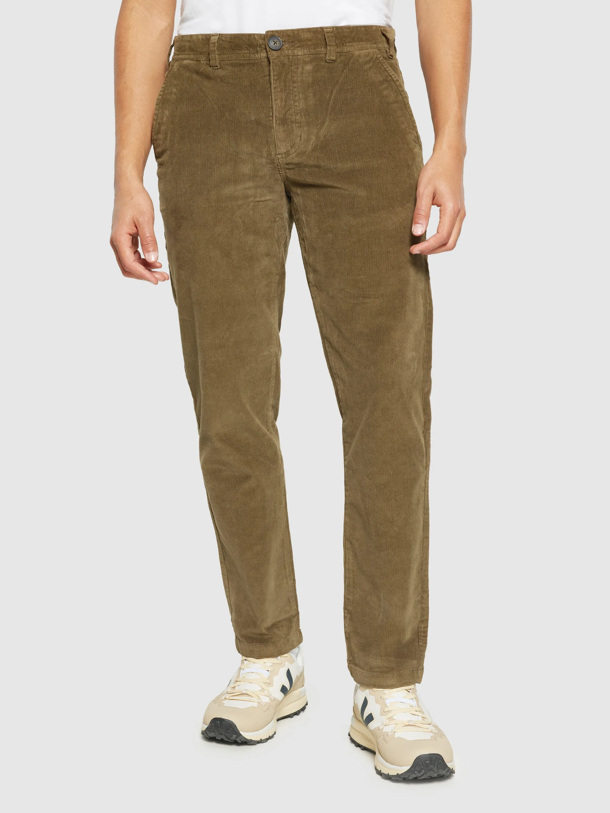 Organic Cotton Chuck Corduroy Pants GOTS - Dark Olive