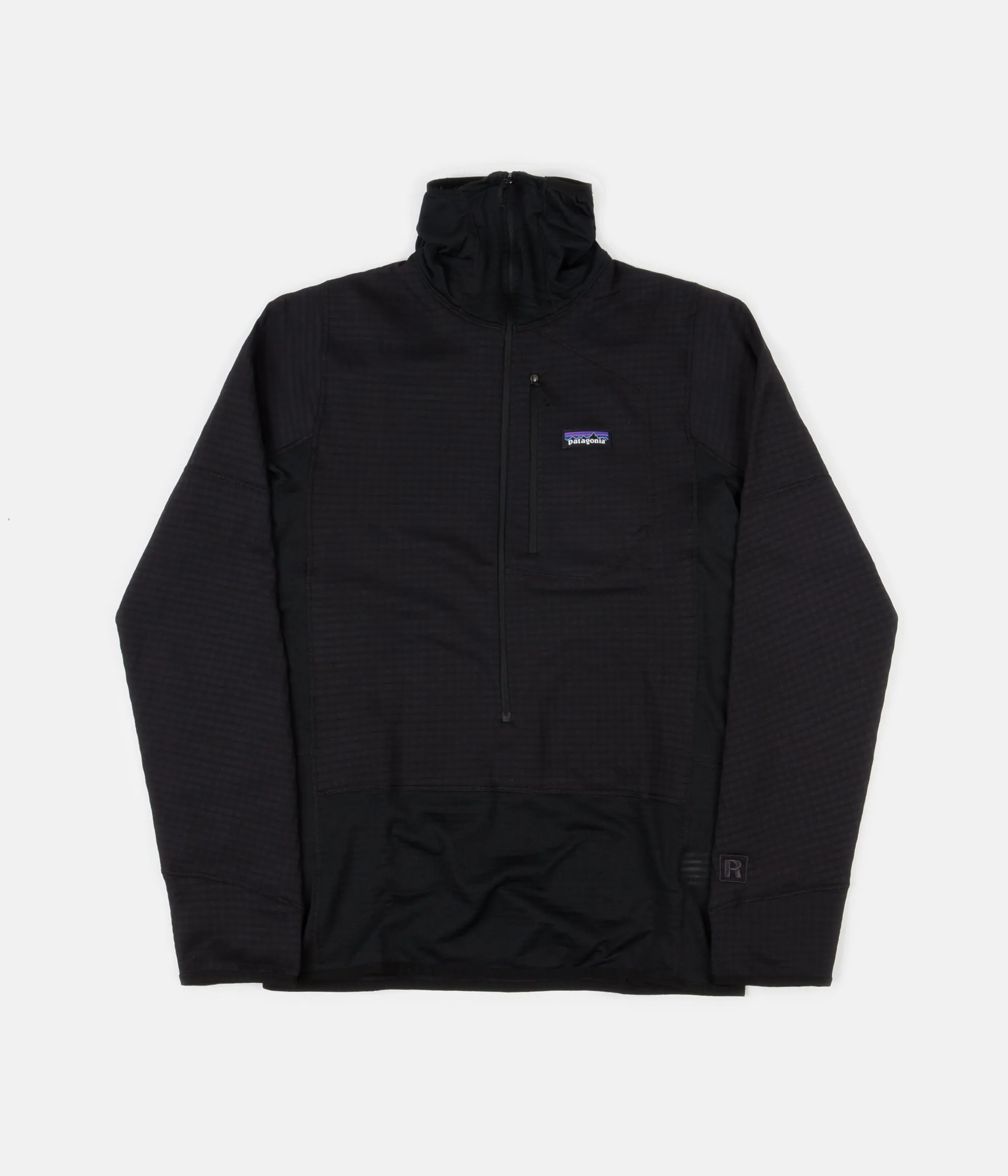 Patagonia R1 Fleece Pullover Hoodie - Black - Black