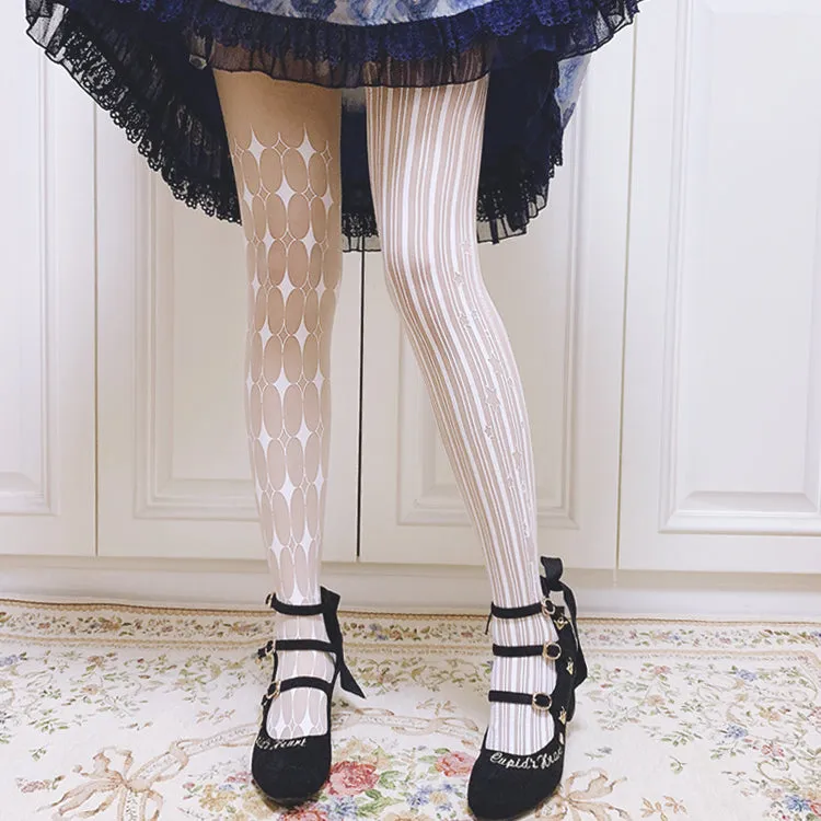 Patterned Lolita Summer Tights Women's Seamless Pantyhose by Ruby Rabbit