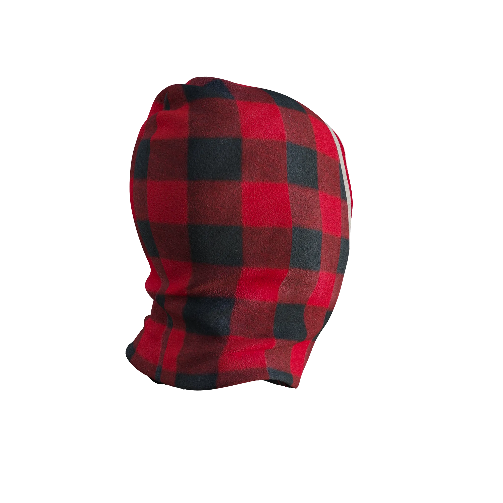 Pook Ninja - Red Plaid and Black Double Layer Polar Fleece Balaclava