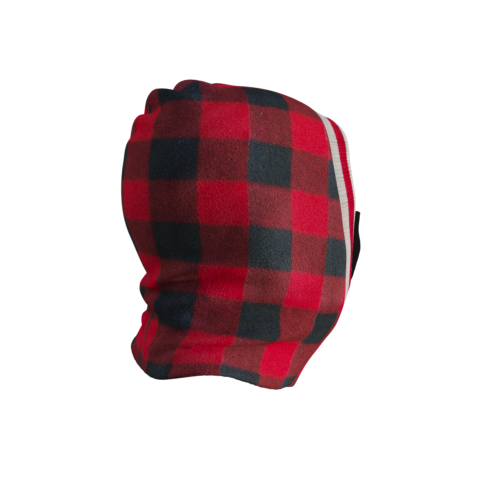 Pook Ninja - Red Plaid and Black Double Layer Polar Fleece Balaclava