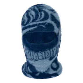 Psychedelic Faux Mohair Balaclava (Dark Slate)