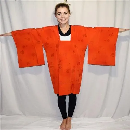 "Orange Michiyuki Surprise" Woman's Kimono Jacket