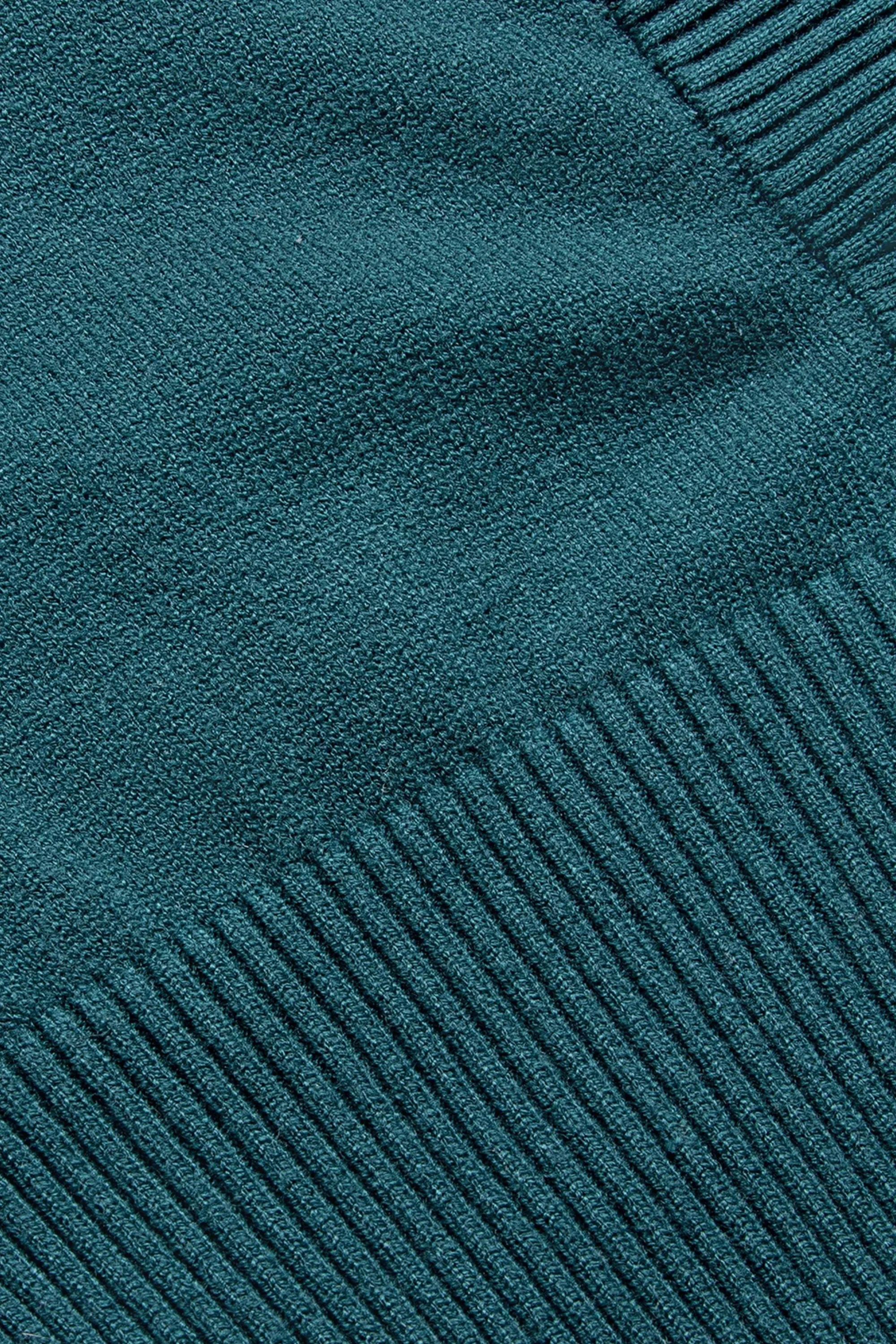 Ribbed Knit Balaclava - Deep Teal