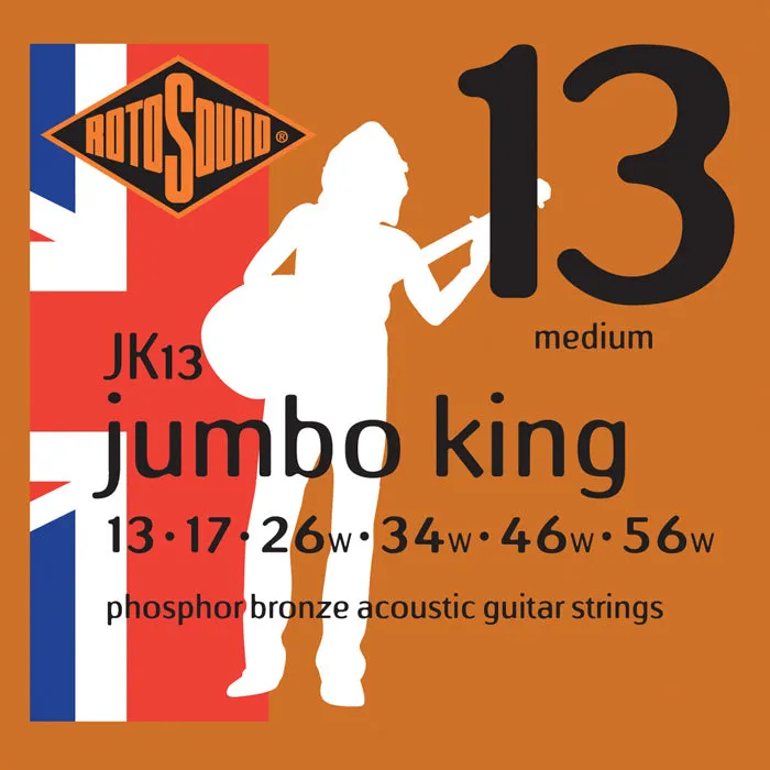 Rotosound JK13 Jumbo King Phosphor Bronze 13 - 56 String