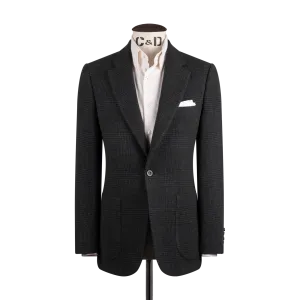 Single Breasted Notch Lapel Jacket in Green Glen Check