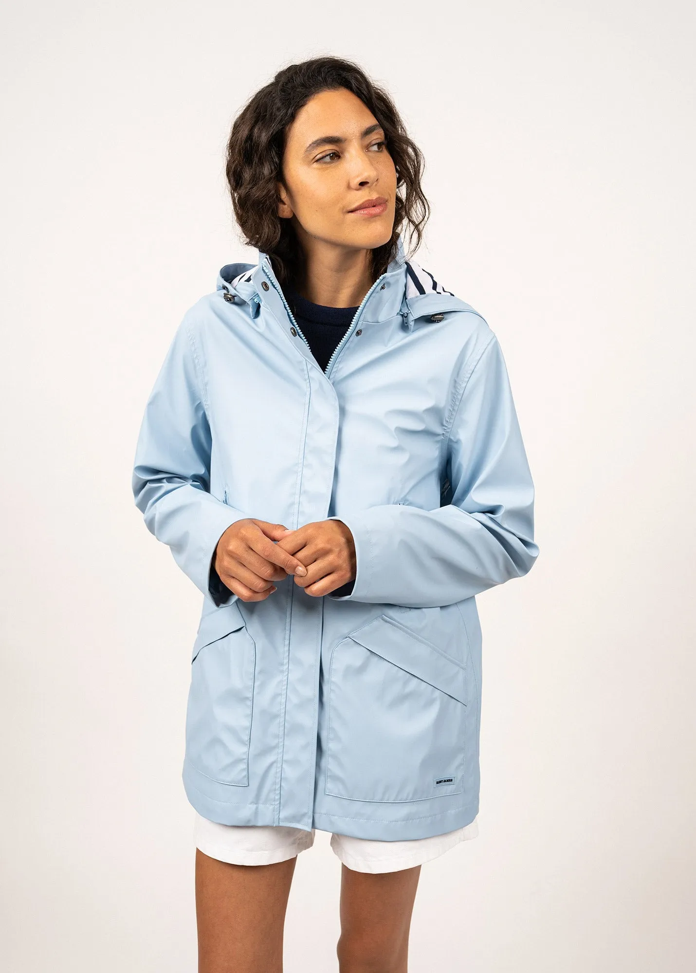 ST MORGANE - Waterproof Raincoat with Hood (LIGHT BLUE)