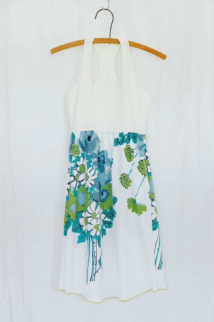 Tablecloth Dress - Teal Mod Floral