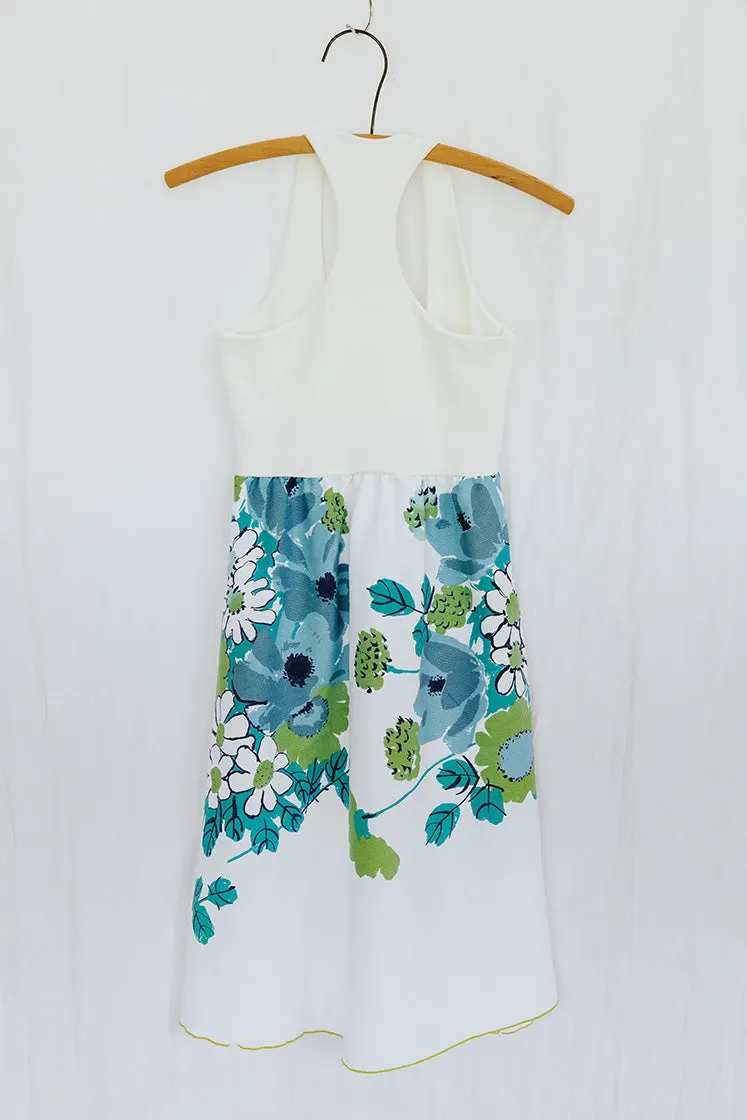 Tablecloth Dress - Teal Mod Floral