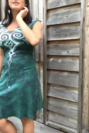 Teal Angel Organic Cotton Batik Dress