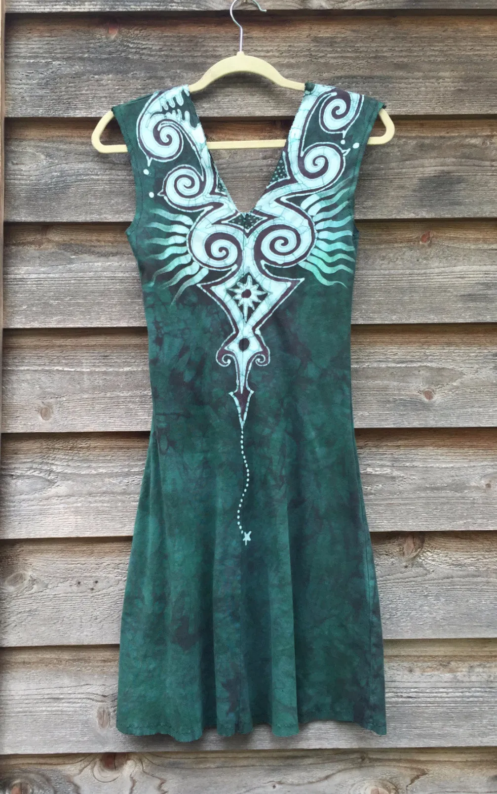 Teal Angel Organic Cotton Batik Dress